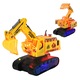 Електрически багер с дистанционно управление за деца, с музика, светлини и трансформация – образователна играчка, симулираща строителство