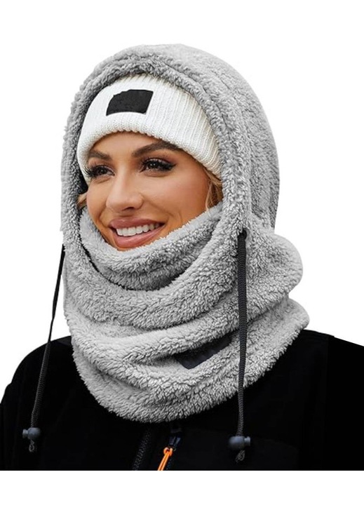 Téli sapka, YSBER univerzális méret, Tökéletes a mindennapi alkalmi viselethez, kutyasétáltatáshoz, utazáshoz, kempingezéshez, síeléshez és egyéb téli szabadtéri tevékenységekhez, Szürke