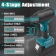 Преносима въздушна духалка, Topdii®, 18V, 180W, 130000 об/мин, 3 дюзи, 4 скорости, Ергономична дръжка, Син/Черен