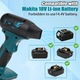 Преносима въздушна духалка, Topdii®, 18V, 180W, 130000 об/мин, 3 дюзи, 4 скорости, Ергономична дръжка, Син/Черен