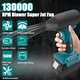 Преносима въздушна духалка, Topdii®, 18V, 180W, 130000 об/мин, 3 дюзи, 4 скорости, Ергономична дръжка, Син/Черен
