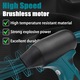 Преносима въздушна духалка, Topdii®, 18V, 180W, 130000 об/мин, 3 дюзи, 4 скорости, Ергономична дръжка, Син/Черен