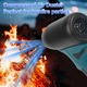 Преносима въздушна духалка, Topdii®, 18V, 180W, 130000 об/мин, 3 дюзи, 4 скорости, Ергономична дръжка, Син/Черен