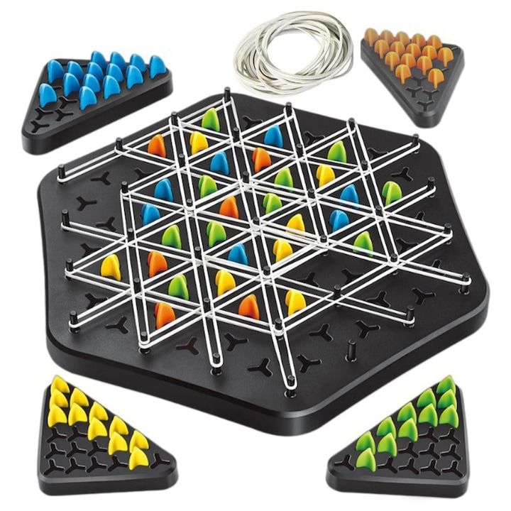 Tabla sah, jucarii educative, capacitatea gandirii abstracte si logice, dezvolta Imaginatia, potrivit pentru parinti si copii, PVC, portabil, Vanaxalife®, Negru