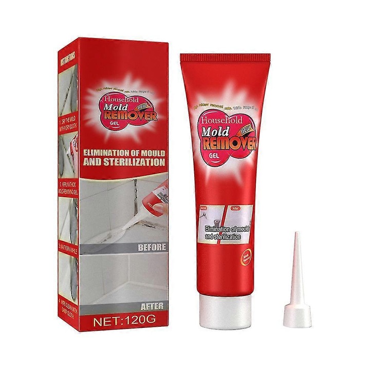 Gel de indepartare a mucegaiului, 120g, pentru placi ceramice, plastic, metal, perete, set de 4 bucati