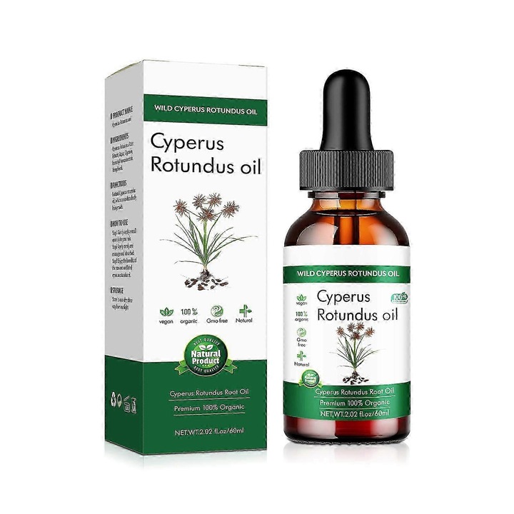 Ulei natural Cyperus rotundus pentru reducerea cresterii parului corporal, 60ml