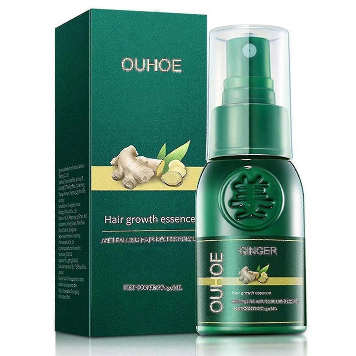 Hajnövesztő spray, Ouhoe, 50ml, Gyömbér, hajhullás elleni kezelés