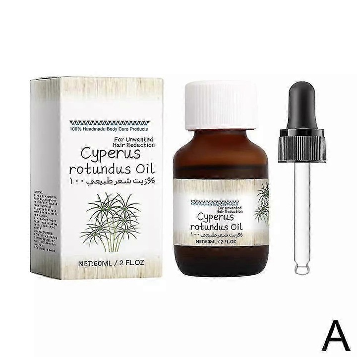 Cyperus Rotundus olaj 60ml szőrtelenítésre, 1 darabos készlet, nem zsíros, minden bőrtípusra alkalmas