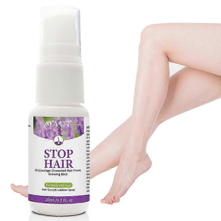 Spray inhibator de crestere a parului, Aliver, 20ml, 32g, 3x3x9cm, cu extracte naturale