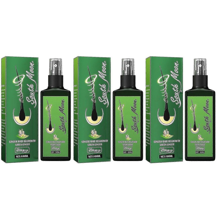 Set 3 Spray cu Ser de Ghimbir 100ml pentru Cresterea Parului, Hidrateaza si Intareste Parul