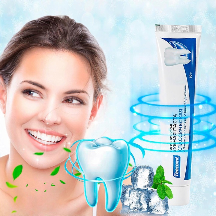 Probiotikus folteltávolító fehérítő fogkrém, tiszta száj, hűsítő és frissítő, teljesen habzó, élénkítő fehérítő, megakadályozza a foltok kialakulását, védi az ínyt