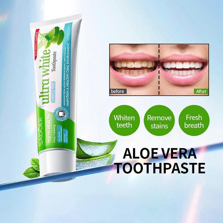 Aloe Whitening és Folteltávolító Fogkrém Orális Fehérítő Fogak és Inyűgörcs Fogkrém 100g