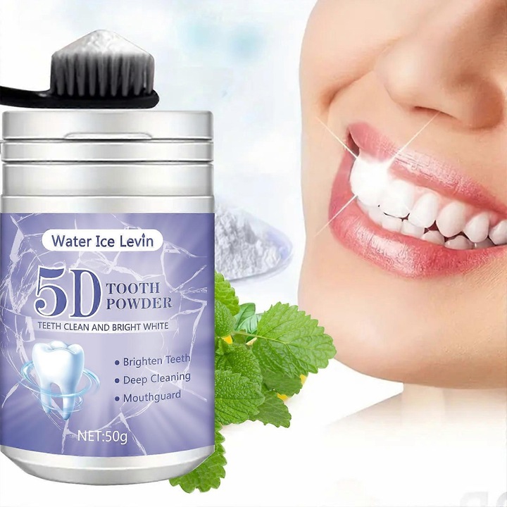 Fogtisztítás, fogfehérítés, foltok eltávolítása, frissítő szájüreg-fogpor 50g