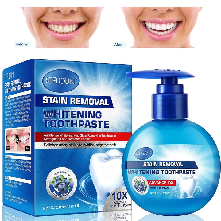 Gyümölcsös fogkrém Gyógynövénykivonat Friss lehelet Foltok Lepedék Fehéríti a fogakat BU