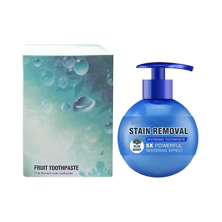 Szódabikarbónás, erdei gyümölcsös és maracujás fogkrém, 220g