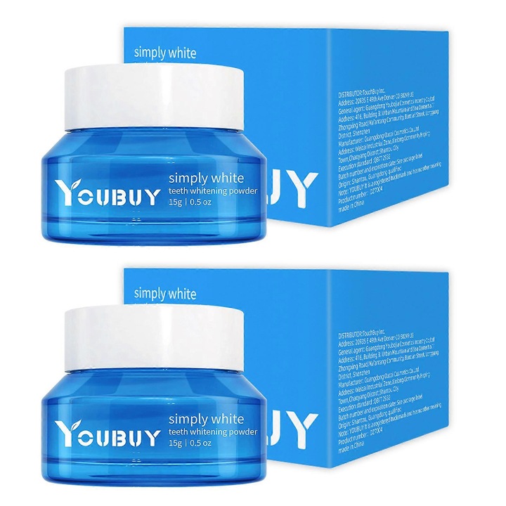 Természetes fogfehérítő por, felfrissíti a leheletet, szuvasodás elleni fogpor, intenzív folteltávolítás, fogkrémek 2 db