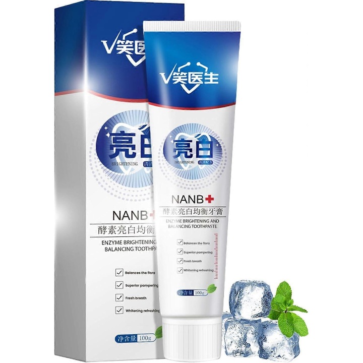 Smile Doctor Sp-4 probiotikus gyorsfehérítő fogkrém, Sp-4 ultra fehérítő fogkrém, Sp-4 élénkítő fogkrém, friss leheletű fogkrém 1 db