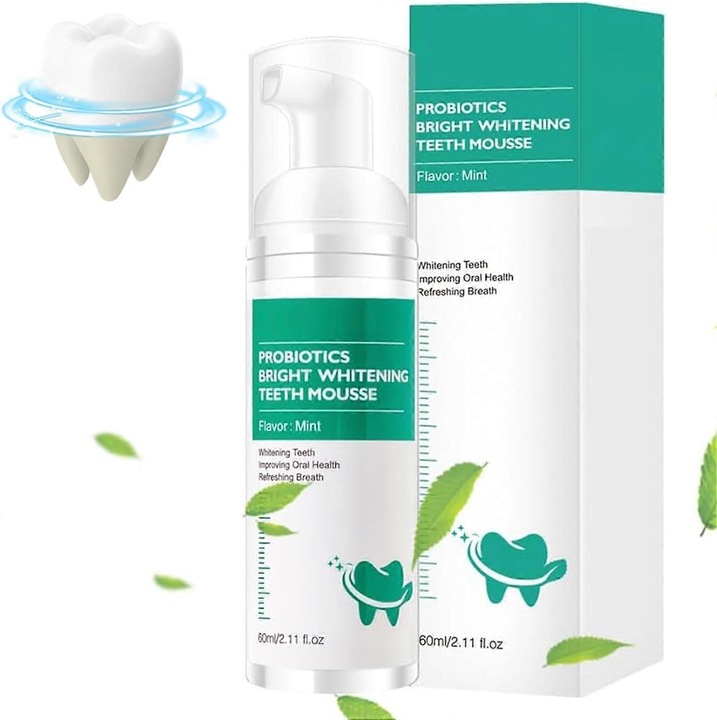 Fogkrém hab természetes összetevőkkel, 1 szett, mélytisztítás, friss lehelet