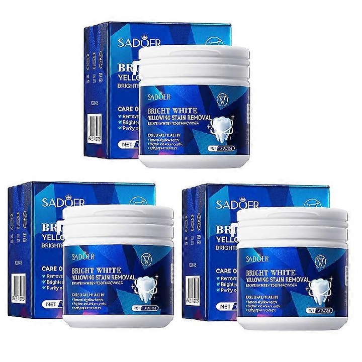 Fogkrém fehérítő fogpor, szájtisztító fogpor, fogpor fogfoltokra, fogtisztító por 3 db