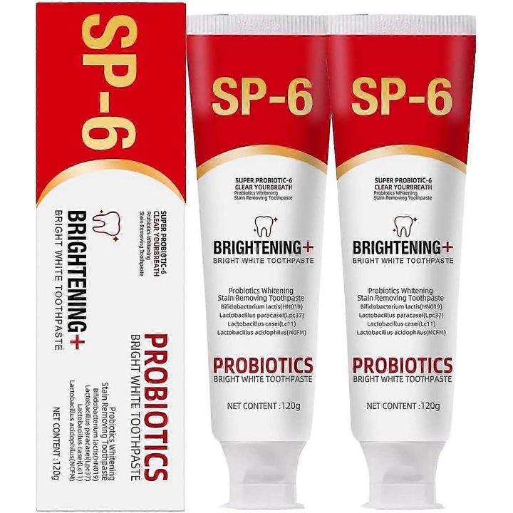 2 db Sp-6 probiotikus fogkrém, mélytisztító ápoló fogkrém