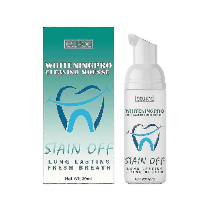Eelhoe fogfehérítő tisztítóhab, mélytisztító fogfoltok, friss lehelet, fogfehérítő fogkrém, Fi -5025036509179