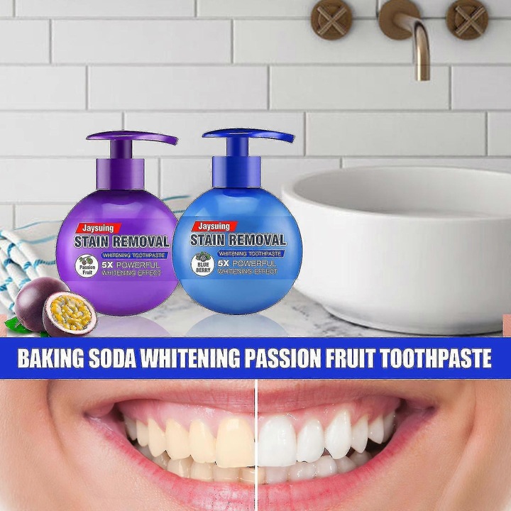 db Jaysuing szódabikarbóna áfonyás maracujás fogkrém szájtisztító prés fogkrém szájtisztító folteltávolító áfonya+maraccuja -36332