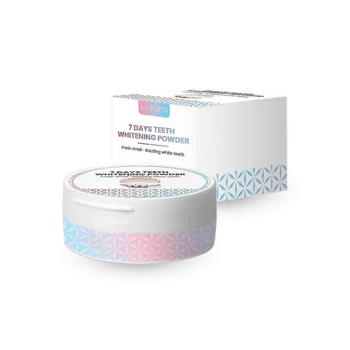 Jaysuing 7 napos fogfehérítő por oxidációs szennyeződés szájtisztító ápolás friss lehelet fehérítő fogpor - 50g -8240867191509