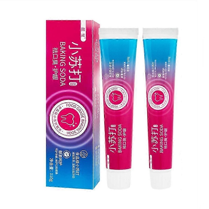 Szódabikarbóna fogkrém szájápoláshoz, 2024 Új szódabikarbóna fogkrém, fogfehérítés 2 db