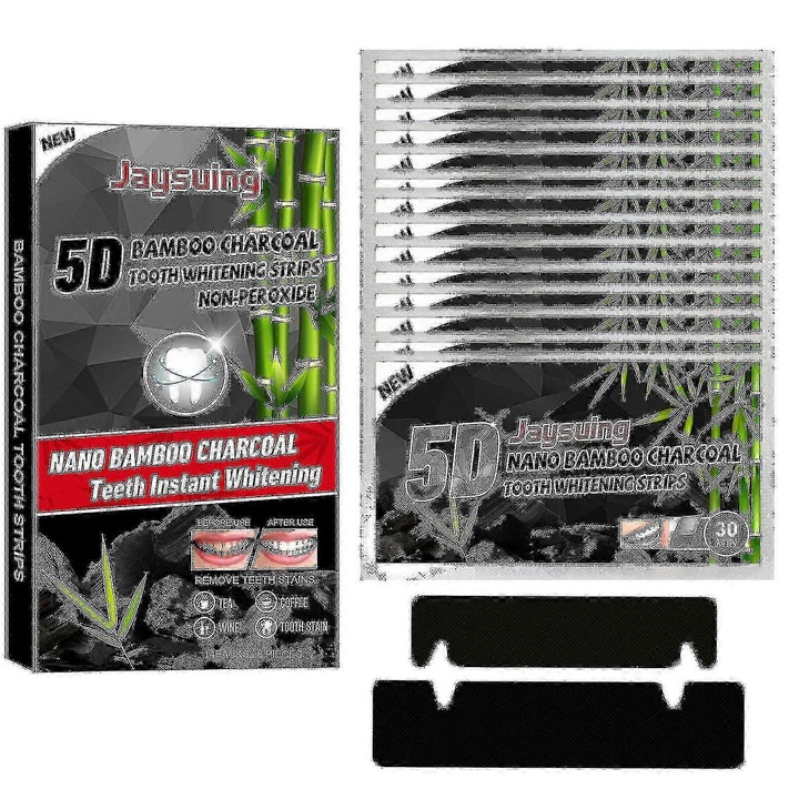 Jaysuing 5d fogfehérítő matricák, káprázatos zár, fehér, eltávolítja a fogfoltokat, gél, szájhigiéniai ápoló csík, műhéjakhoz -8094538119329