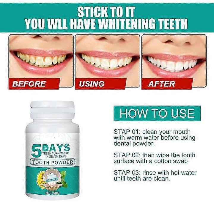 Fogfehérítő por, tiszta szájhigiénia, fogfehérítés, lepedék eltávolítása, friss lehelet, szájhigiénia, fogászati eszköz, 1 db