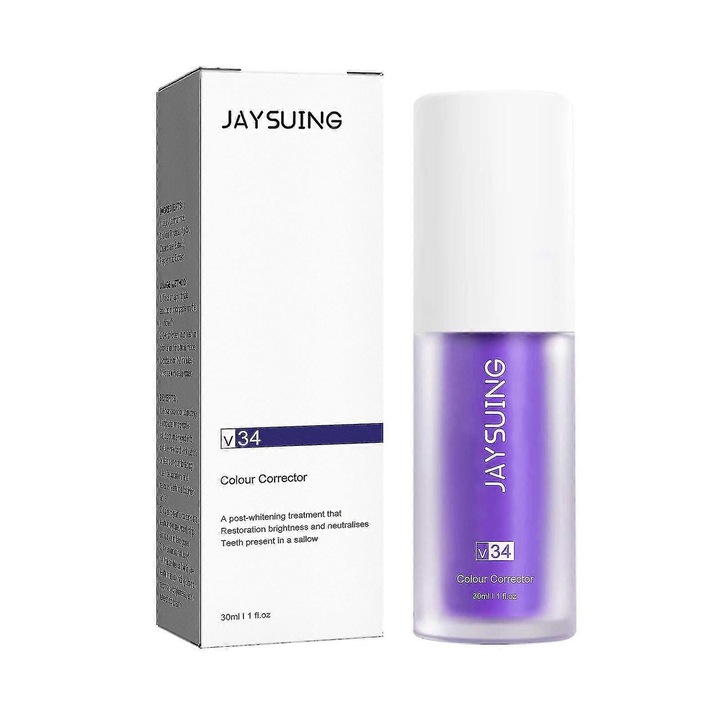 Jaysuing V34 Purple Beautiful Tooth fogkrém, tiszta szájszag, fogfolt, fehér fogápoló fogkrém -3614990311359