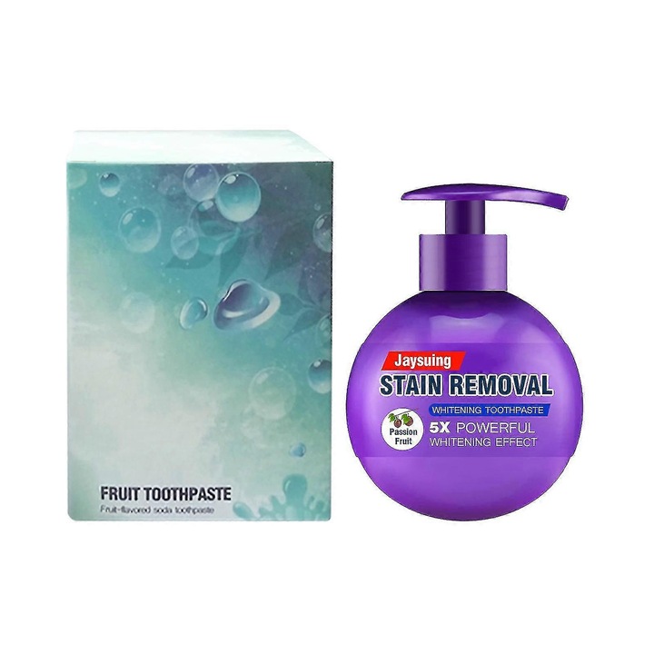 Jaysuing fehérítő fogkrém szódabikarbóna maracuja áfonya folteltávolítás ínyvérzés ellen friss lehelet szájtisztító Xinda maracuja B -