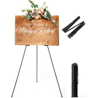 Suport sevalet pentru artist, masa trepied reglabila de 160 cm, afisaj pictura pe panza, sevalete telescopice de studio pliabile usor pentru postere de nunta, interior si exterior, negru