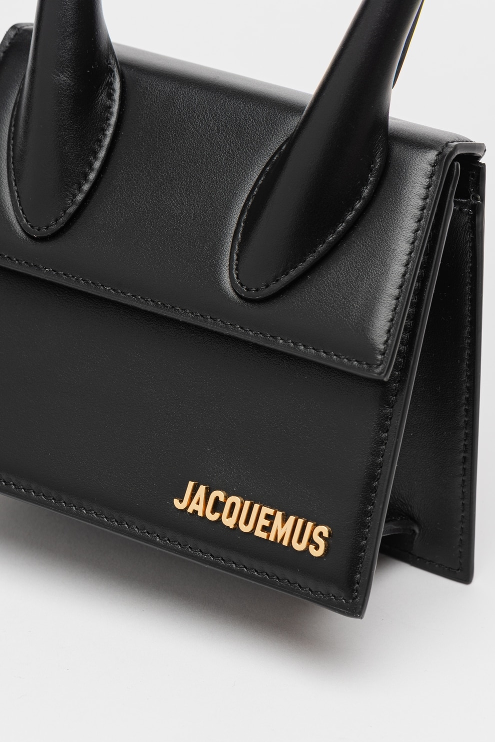 JACQUEMUS, Geanta din piele cu bareta de umar Chiquito, Negru