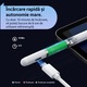 Stylus pen Nova Pen Pro pentru Apple iPad 2018–2024, USB-C, palm rejection, pornire tactila, inclinare, magneti dubli, incarcare rapida, 8h autonomie, compatibil iPad Pro 11"(1st-4th/M4), 12.9"(3rd-6th), Air 3/4/5/M2, Mini 5/6, iPad 6–10, Alb