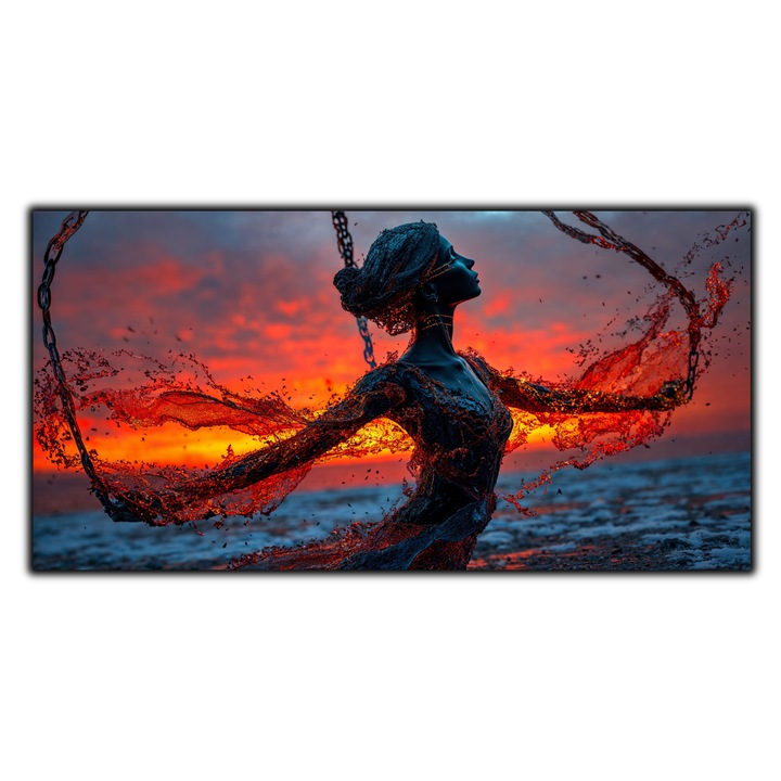 Tablou pe Sticlă Ultra Clara, LET GO 04, 60x120 cm, Design Modern, Print UV