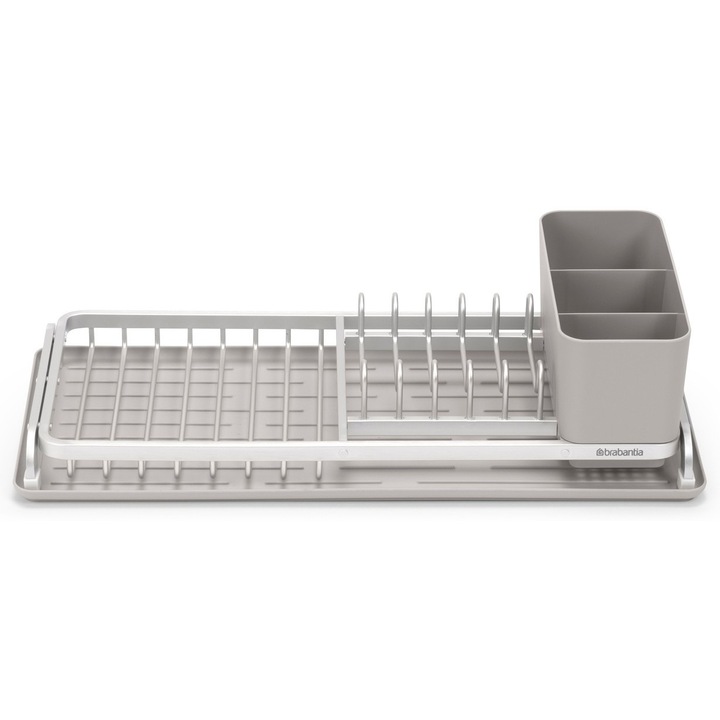 Brabantia SinkSide Compact Dish Drying Rack kompakt zárt peremű edényszárító állvány, középszürke, 200x463 mm - 230004