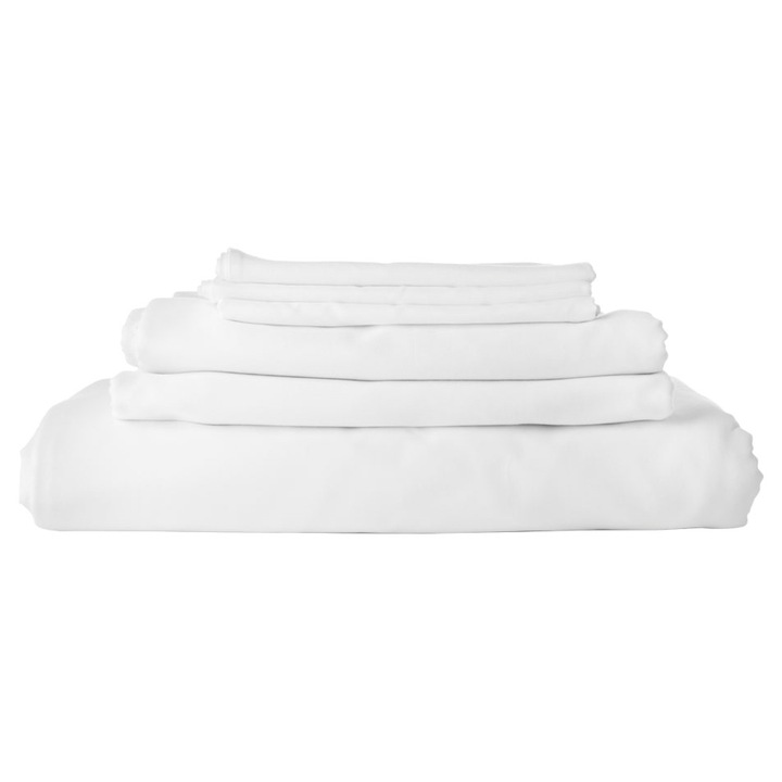 Lenjerie de pat, 4horeca, MELOS, bumbac 100%, alb, 160x200cm