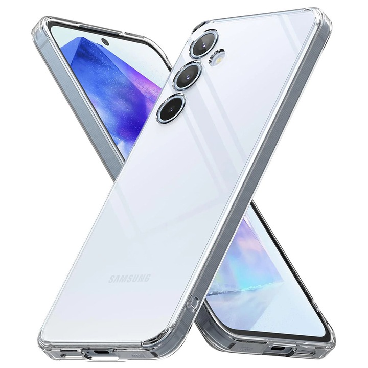 Защитен калъф, съвместим с Samsung Galaxy A55 5G, Fusion, TPU, прозрачен