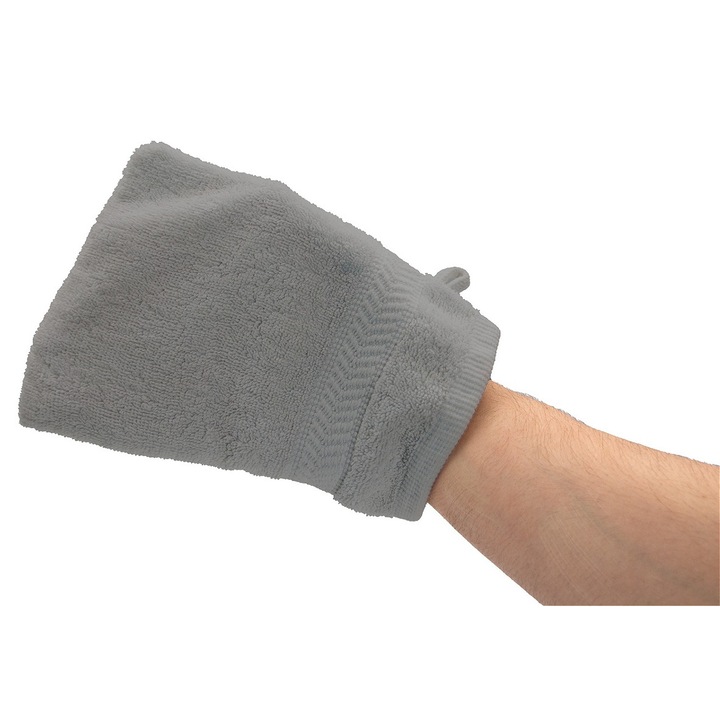 Manusa de spalat 4horeca, 15x20cm, 100% bumbac, alb, gri deschis, gri