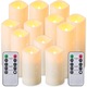 Set 12 lumanari LED fara flacara, Ydene®, Lumanare decorativa cu telecomanda, timer, Rezistente la Apa, Decoratiuni pentru Craciun, Halloween, Nunta si Zile de Nastere, Lumina Intermitenta Realista, Ivoire
