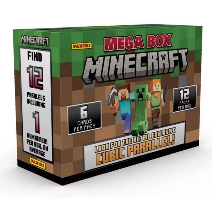 2024 Panini Minecraft Mega Doboz (72db Minecraft Kártya, benne különleges és sorszámozott Kártyák!)