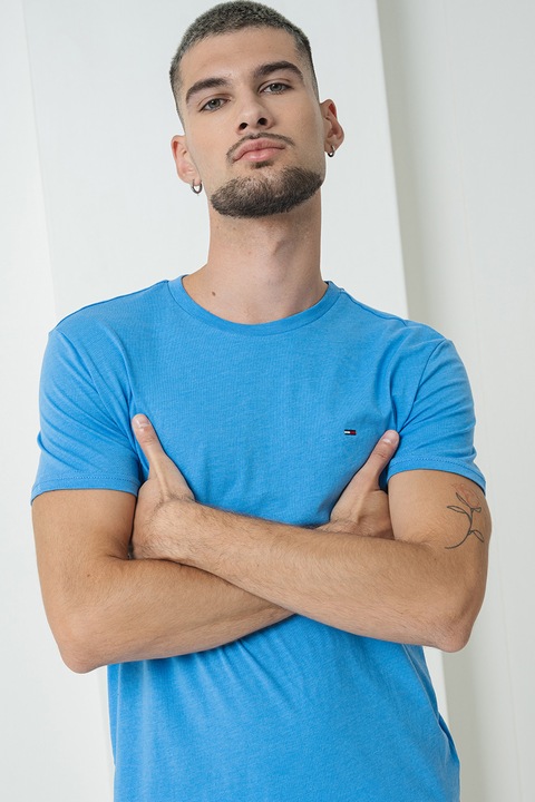 Tommy Jeans, Szűk fazonú póló, Vízkék