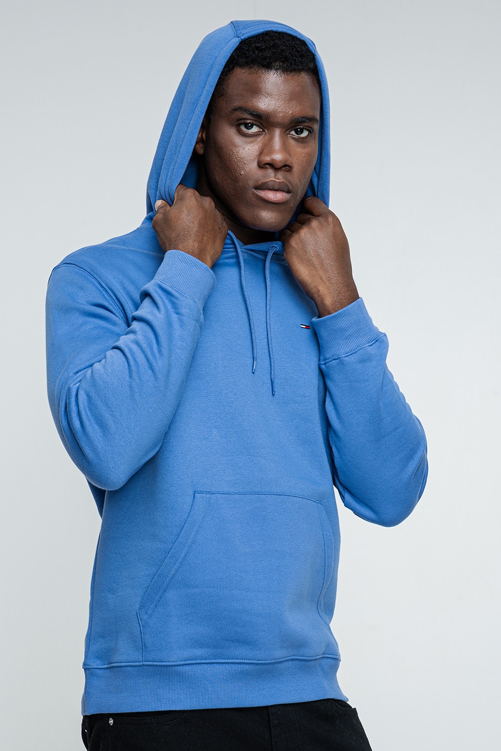 Tommy Jeans, Hanorac regular fit cu buzunar kangaroo, Albastru