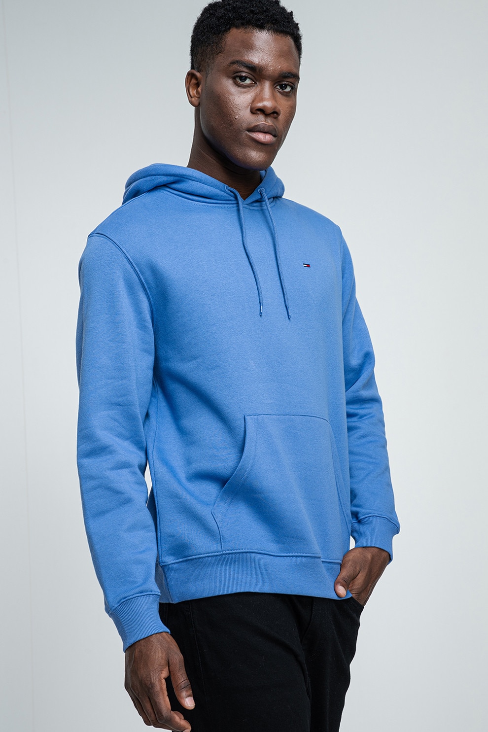 Tommy Jeans, Hanorac regular fit cu buzunar kangaroo, Albastru