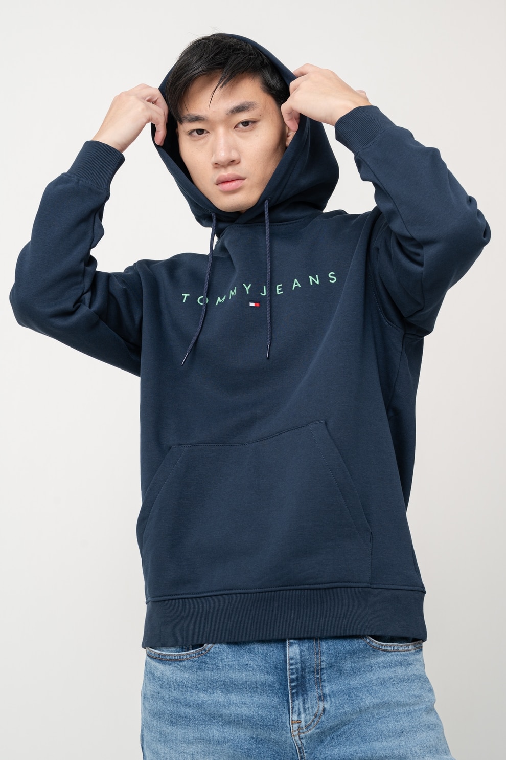 mai ♡ Tommy Jeans, Hanorac din amestec de bumbac cu logo brodat