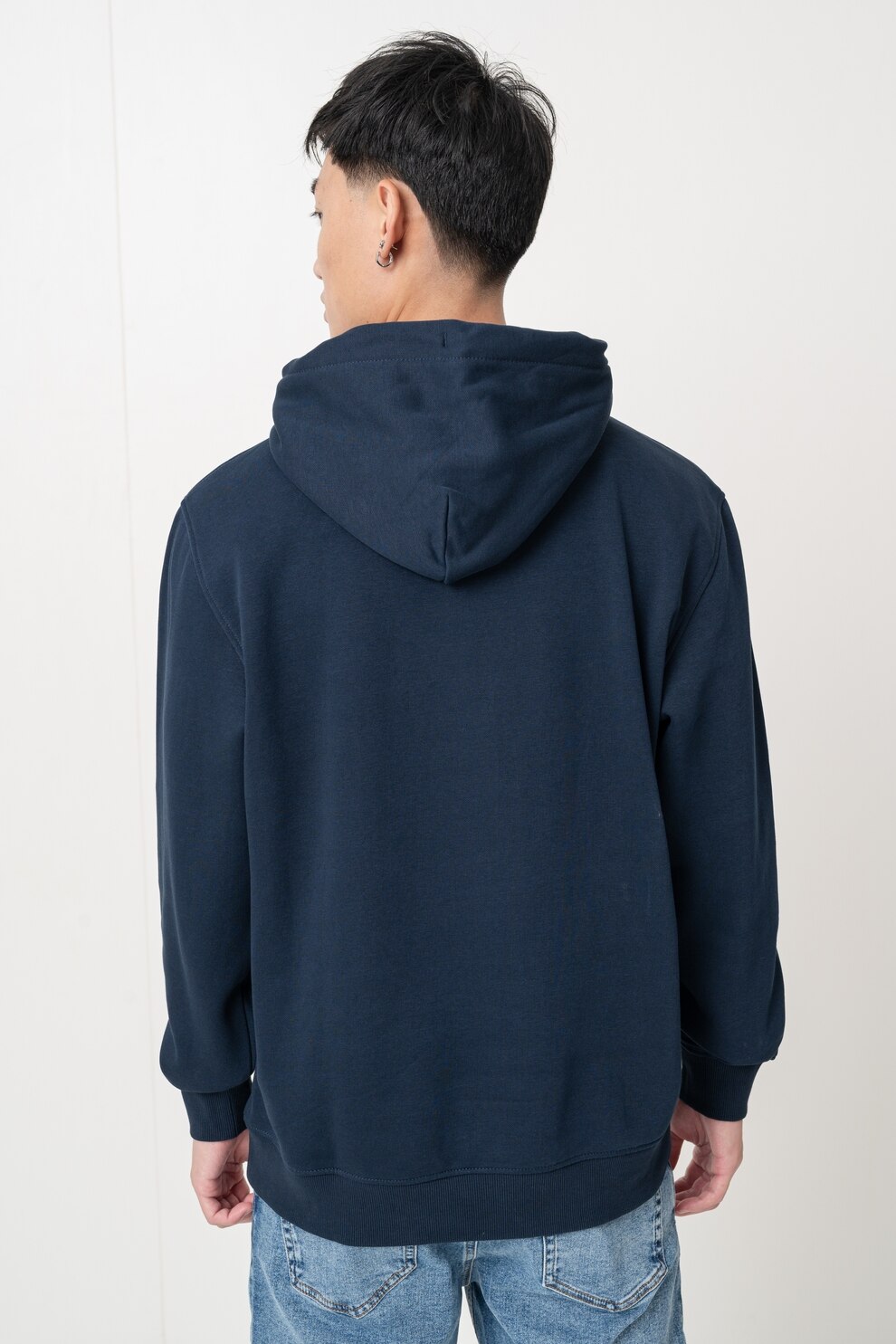 Tommy Jeans, Hanorac din amestec de bumbac cu logo brodat