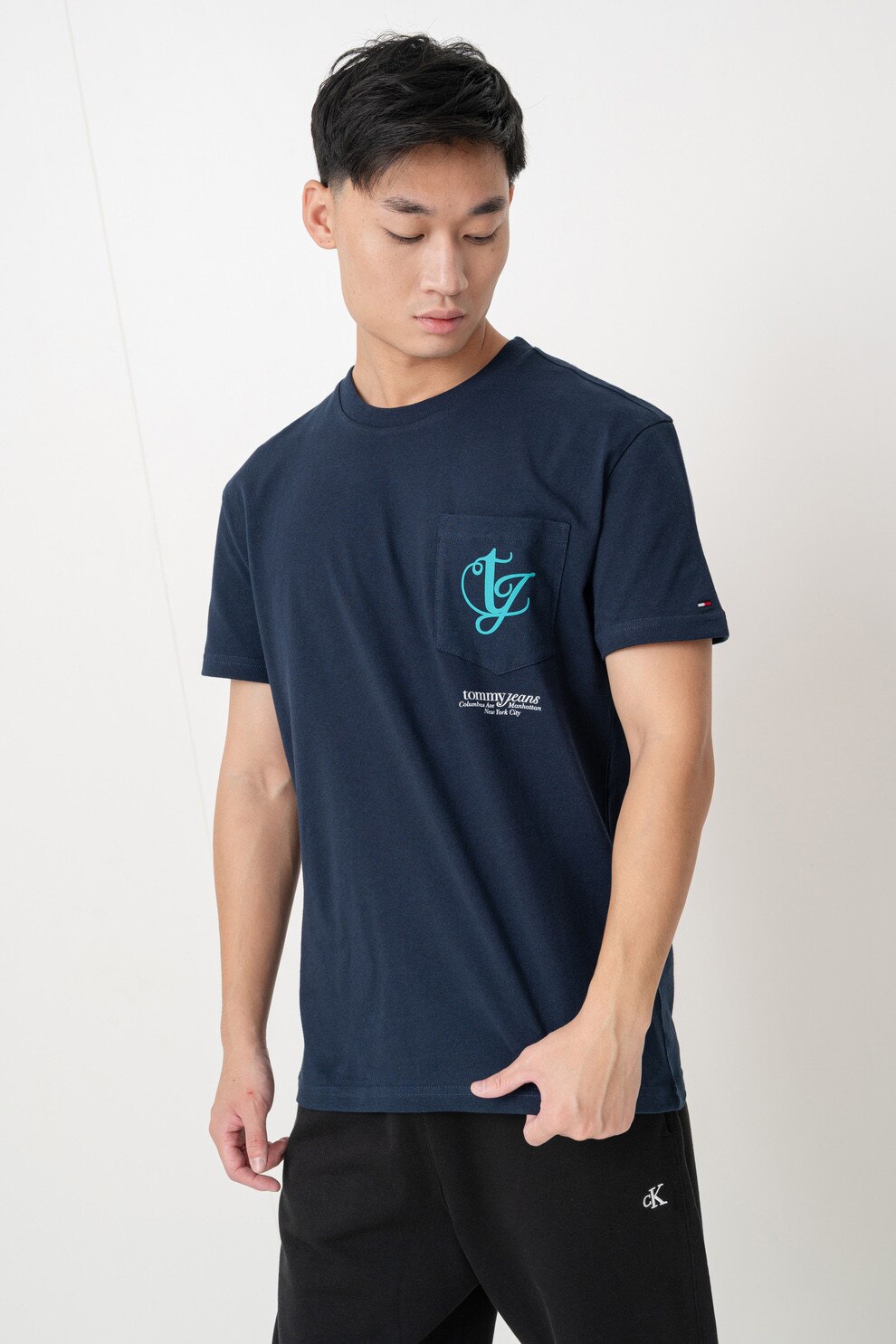 Tommy Jeans, Tricou regular fit cu buzunar pe piept, Bleumarin, XL