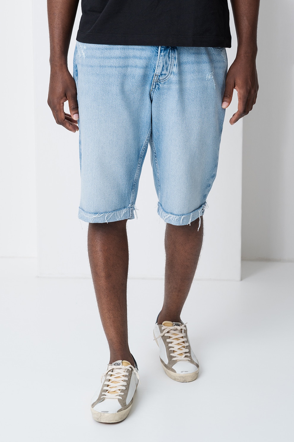 Tommy Jeans, Bermude din denim Ryan, Albastru deschis, 34