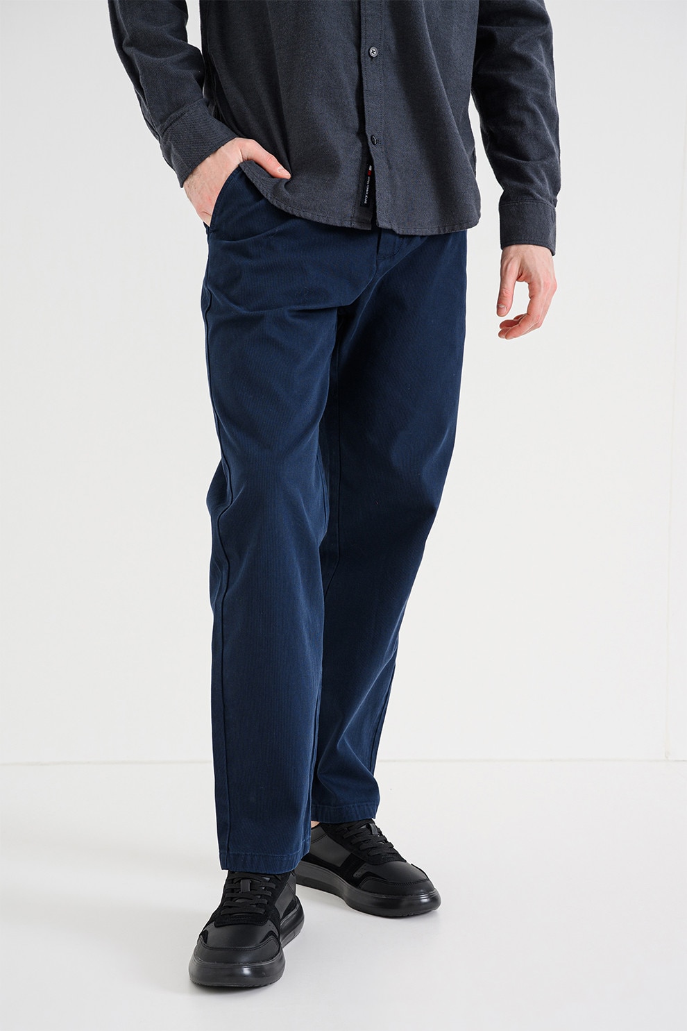 Tommy Jeans, Blugi relaxed fit cu talie medie, Indigo, W36-L32